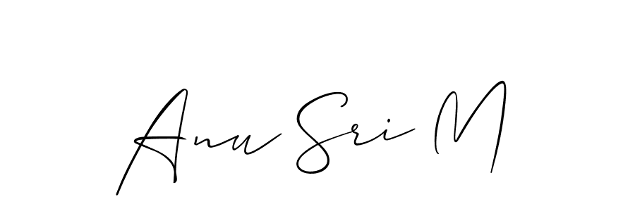 Create a beautiful signature design for name Anu Sri M. With this signature (Allison_Script) fonts, you can make a handwritten signature for free. Anu Sri M signature style 2 images and pictures png
