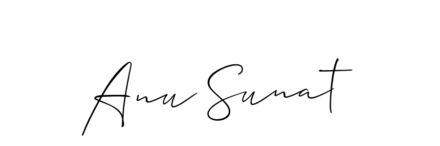 Also we have Anu Sunat name is the best signature style. Create professional handwritten signature collection using Allison_Script autograph style. Anu Sunat signature style 2 images and pictures png