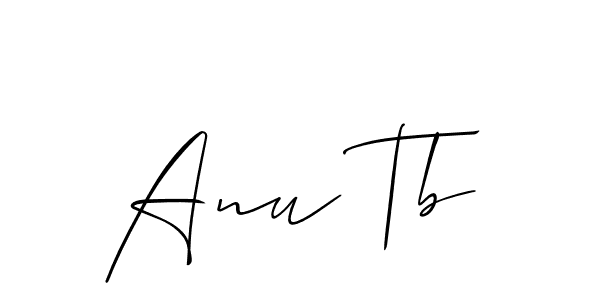 Use a signature maker to create a handwritten signature online. With this signature software, you can design (Allison_Script) your own signature for name Anu Tb. Anu Tb signature style 2 images and pictures png