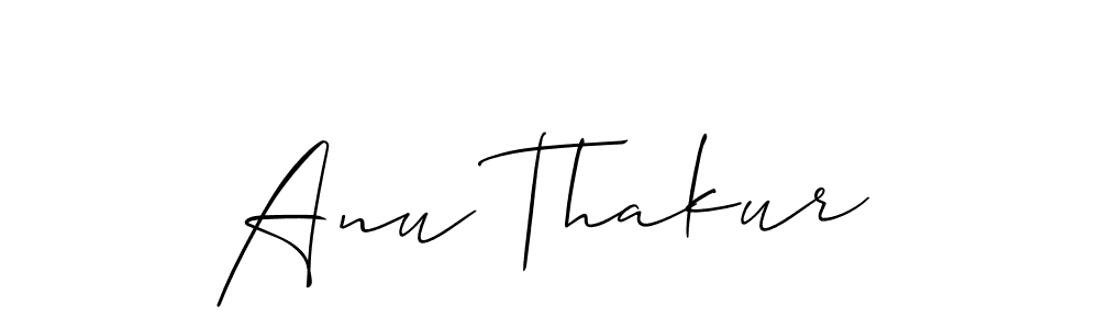 Design your own signature with our free online signature maker. With this signature software, you can create a handwritten (Allison_Script) signature for name Anu Thakur. Anu Thakur signature style 2 images and pictures png