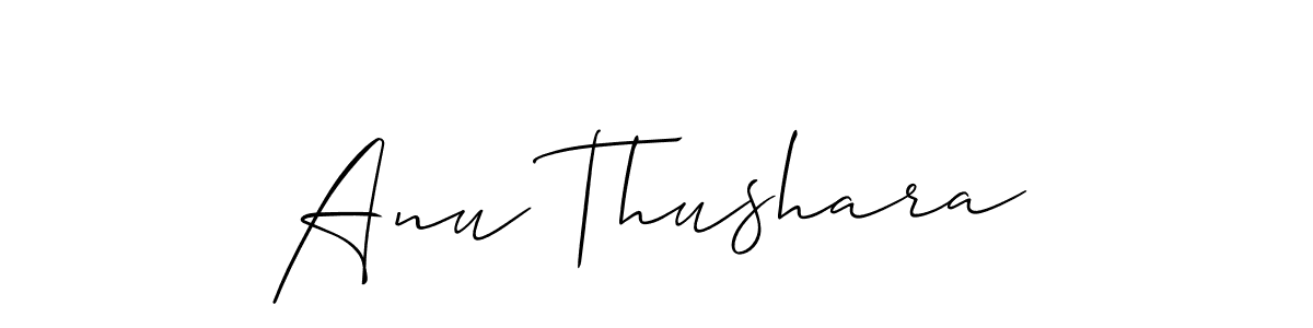 Create a beautiful signature design for name Anu Thushara. With this signature (Allison_Script) fonts, you can make a handwritten signature for free. Anu Thushara signature style 2 images and pictures png