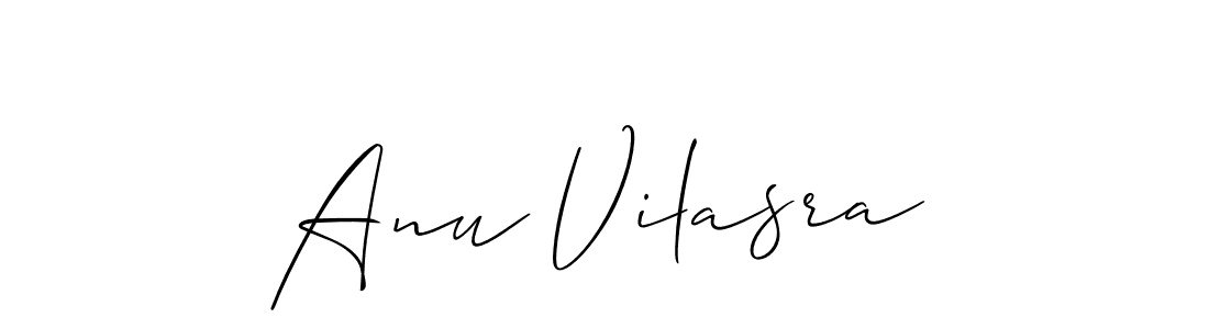 It looks lik you need a new signature style for name Anu Vilasra. Design unique handwritten (Allison_Script) signature with our free signature maker in just a few clicks. Anu Vilasra signature style 2 images and pictures png