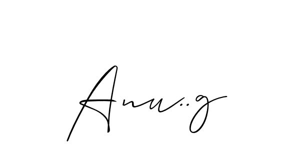 Similarly Allison_Script is the best handwritten signature design. Signature creator online .You can use it as an online autograph creator for name Anu..g. Anu..g signature style 2 images and pictures png