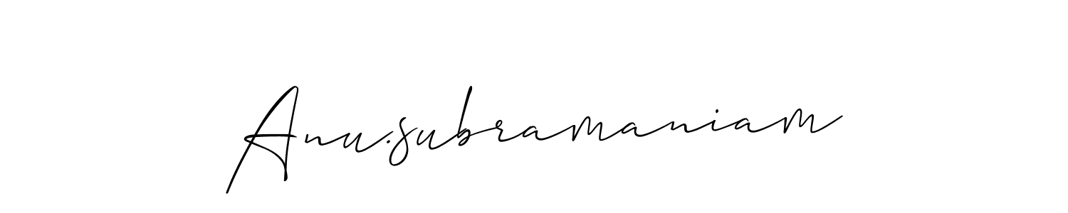 Make a beautiful signature design for name Anu.subramaniam. Use this online signature maker to create a handwritten signature for free. Anu.subramaniam signature style 2 images and pictures png