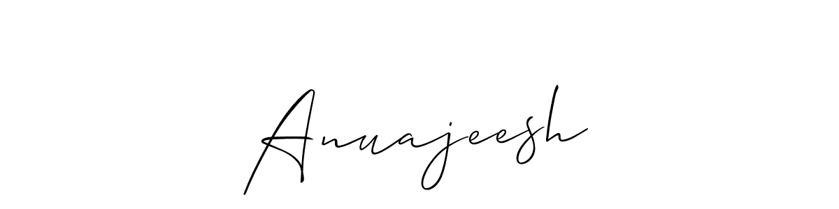 This is the best signature style for the Anuajeesh❤ name. Also you like these signature font (Allison_Script). Mix name signature. Anuajeesh❤ signature style 2 images and pictures png