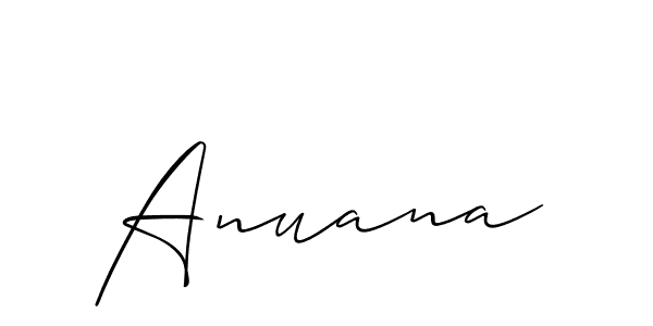 Allison_Script is a professional signature style that is perfect for those who want to add a touch of class to their signature. It is also a great choice for those who want to make their signature more unique. Get Anuana name to fancy signature for free. Anuana signature style 2 images and pictures png