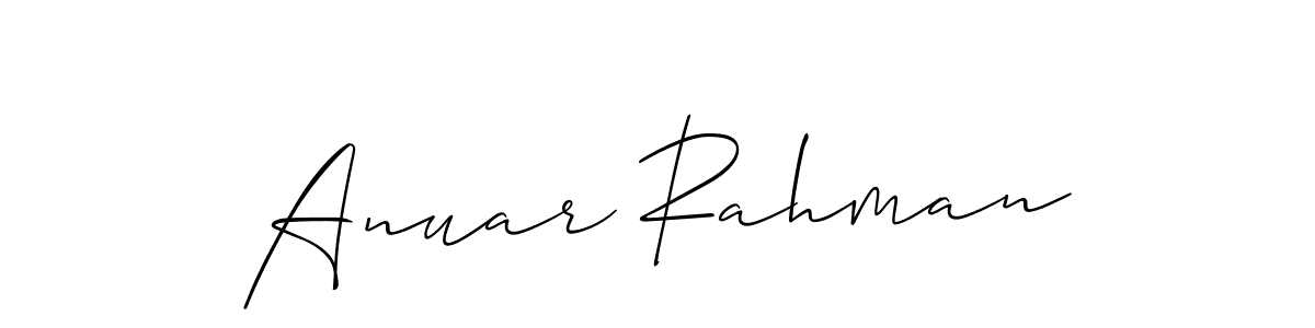 You can use this online signature creator to create a handwritten signature for the name Anuar Rahman. This is the best online autograph maker. Anuar Rahman signature style 2 images and pictures png