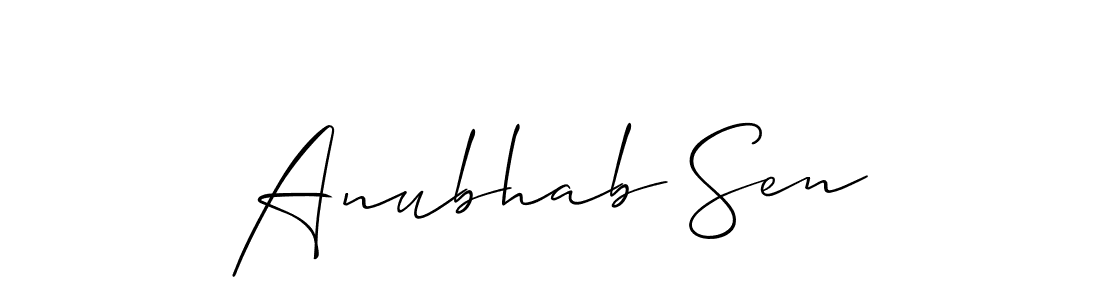 if you are searching for the best signature style for your name Anubhab Sen. so please give up your signature search. here we have designed multiple signature styles  using Allison_Script. Anubhab Sen signature style 2 images and pictures png