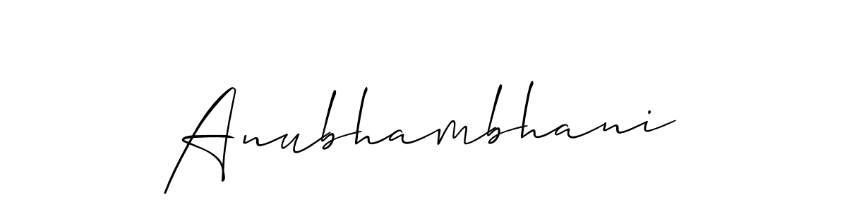 Make a beautiful signature design for name Anubhambhani. Use this online signature maker to create a handwritten signature for free. Anubhambhani signature style 2 images and pictures png