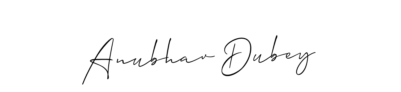 You should practise on your own different ways (Allison_Script) to write your name (Anubhav Dubey) in signature. don't let someone else do it for you. Anubhav Dubey signature style 2 images and pictures png