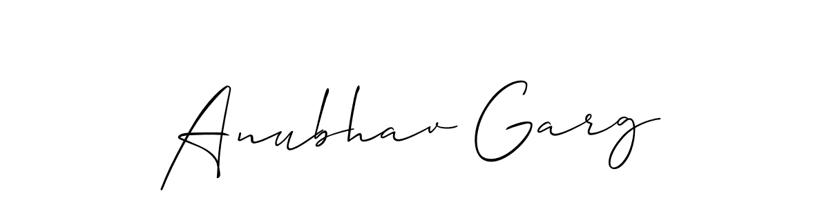 The best way (Allison_Script) to make a short signature is to pick only two or three words in your name. The name Anubhav Garg include a total of six letters. For converting this name. Anubhav Garg signature style 2 images and pictures png