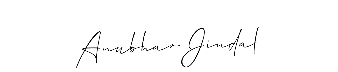 Make a beautiful signature design for name Anubhav Jindal. With this signature (Allison_Script) style, you can create a handwritten signature for free. Anubhav Jindal signature style 2 images and pictures png