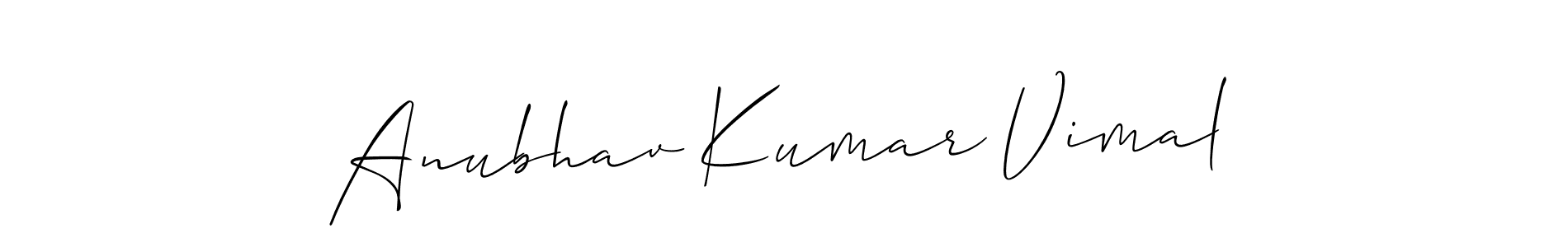 Design your own signature with our free online signature maker. With this signature software, you can create a handwritten (Allison_Script) signature for name Anubhav Kumar Vimal. Anubhav Kumar Vimal signature style 2 images and pictures png