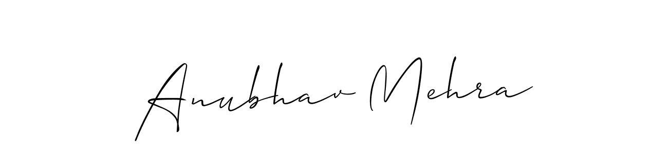 if you are searching for the best signature style for your name Anubhav Mehra. so please give up your signature search. here we have designed multiple signature styles  using Allison_Script. Anubhav Mehra signature style 2 images and pictures png