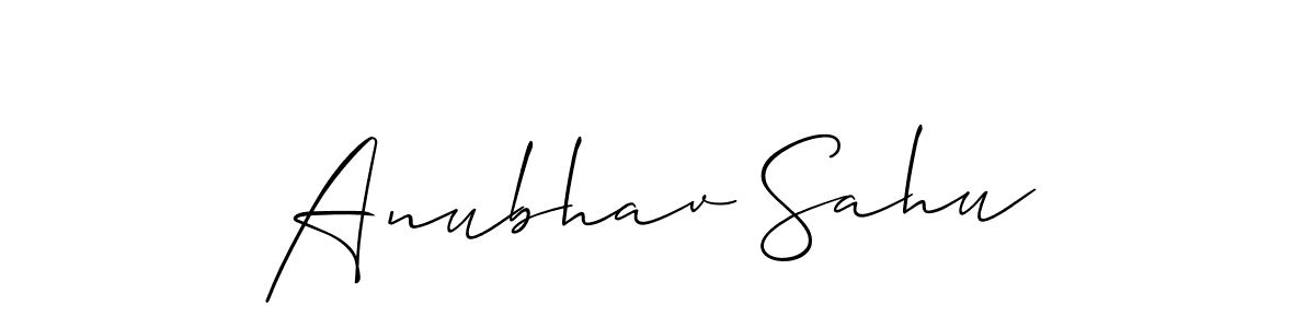 Make a beautiful signature design for name Anubhav Sahu. With this signature (Allison_Script) style, you can create a handwritten signature for free. Anubhav Sahu signature style 2 images and pictures png