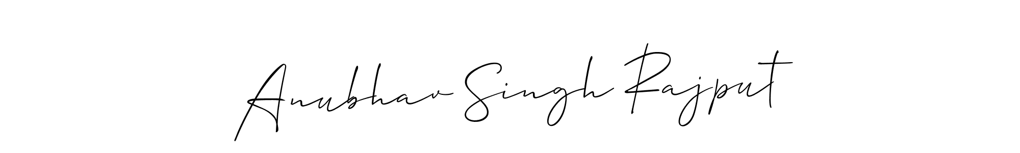 Allison_Script is a professional signature style that is perfect for those who want to add a touch of class to their signature. It is also a great choice for those who want to make their signature more unique. Get Anubhav Singh Rajput name to fancy signature for free. Anubhav Singh Rajput signature style 2 images and pictures png