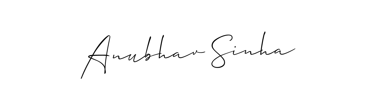 Anubhav Sinha stylish signature style. Best Handwritten Sign (Allison_Script) for my name. Handwritten Signature Collection Ideas for my name Anubhav Sinha. Anubhav Sinha signature style 2 images and pictures png