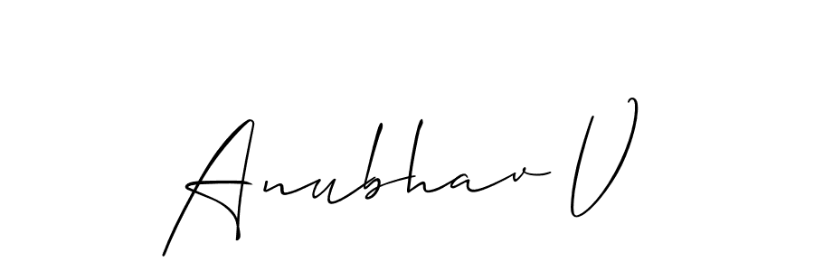 Make a beautiful signature design for name Anubhav V. Use this online signature maker to create a handwritten signature for free. Anubhav V signature style 2 images and pictures png