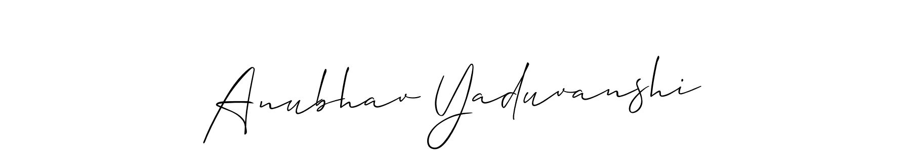 This is the best signature style for the Anubhav Yaduvanshi name. Also you like these signature font (Allison_Script). Mix name signature. Anubhav Yaduvanshi signature style 2 images and pictures png