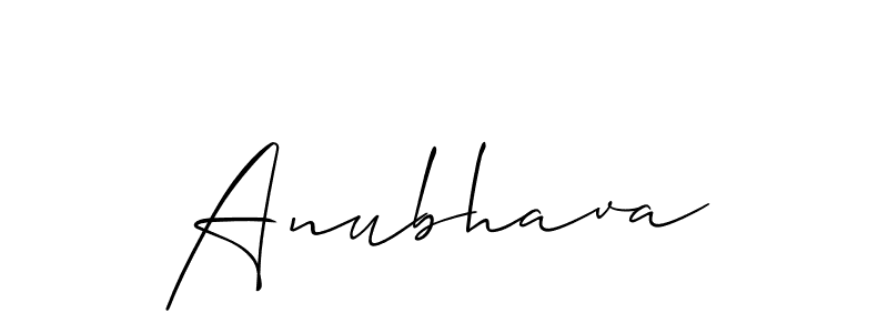 How to make Anubhava name signature. Use Allison_Script style for creating short signs online. This is the latest handwritten sign. Anubhava signature style 2 images and pictures png