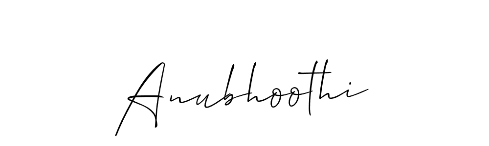 Make a beautiful signature design for name Anubhoothi. Use this online signature maker to create a handwritten signature for free. Anubhoothi signature style 2 images and pictures png