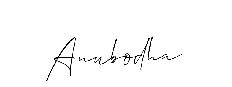 Similarly Allison_Script is the best handwritten signature design. Signature creator online .You can use it as an online autograph creator for name Anubodha. Anubodha signature style 2 images and pictures png