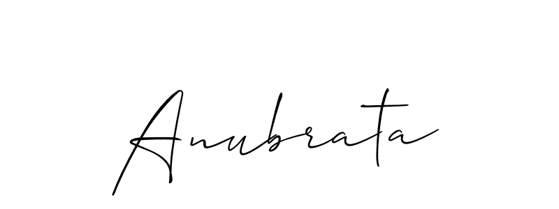 Design your own signature with our free online signature maker. With this signature software, you can create a handwritten (Allison_Script) signature for name Anubrata. Anubrata signature style 2 images and pictures png