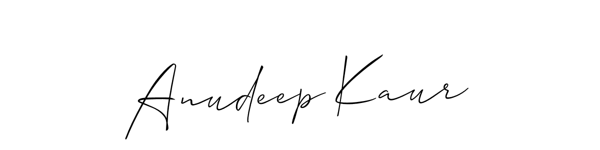 The best way (Allison_Script) to make a short signature is to pick only two or three words in your name. The name Anudeep Kaur include a total of six letters. For converting this name. Anudeep Kaur signature style 2 images and pictures png