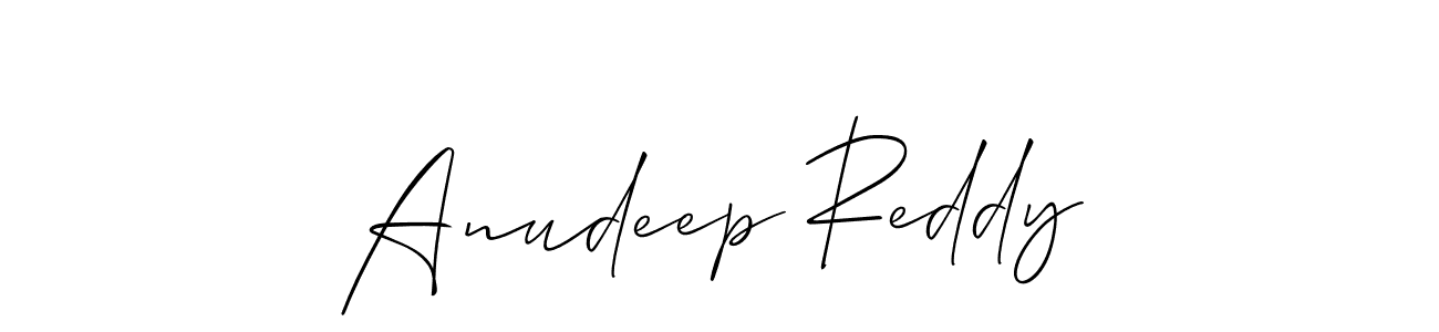 Use a signature maker to create a handwritten signature online. With this signature software, you can design (Allison_Script) your own signature for name Anudeep Reddy. Anudeep Reddy signature style 2 images and pictures png