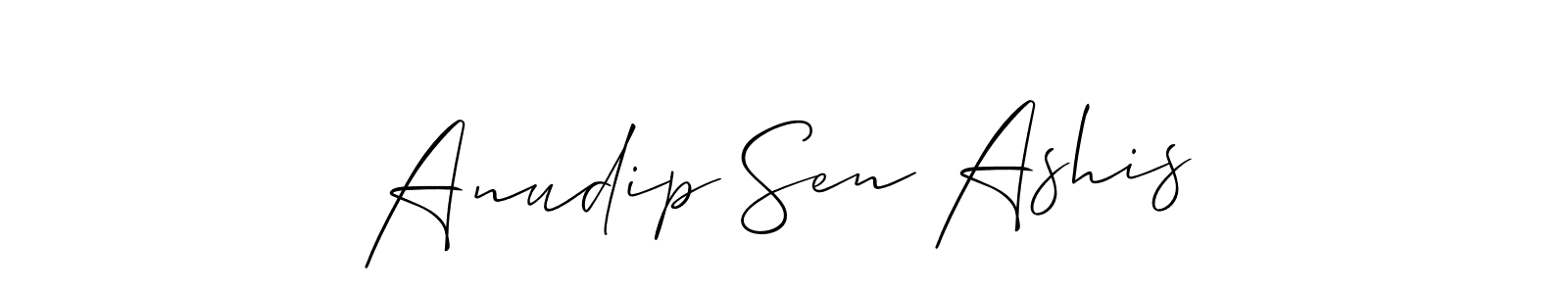 Anudip Sen Ashis stylish signature style. Best Handwritten Sign (Allison_Script) for my name. Handwritten Signature Collection Ideas for my name Anudip Sen Ashis. Anudip Sen Ashis signature style 2 images and pictures png