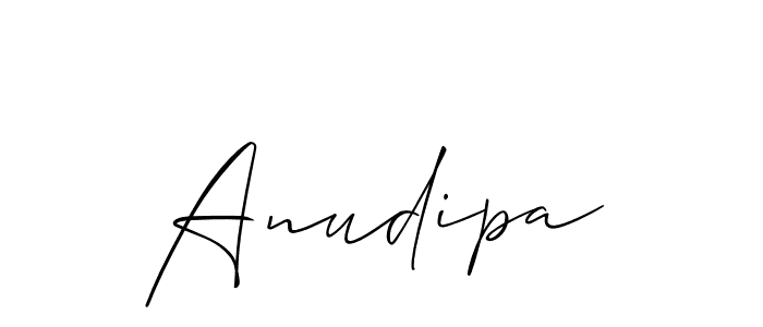 How to Draw Anudipa signature style? Allison_Script is a latest design signature styles for name Anudipa. Anudipa signature style 2 images and pictures png
