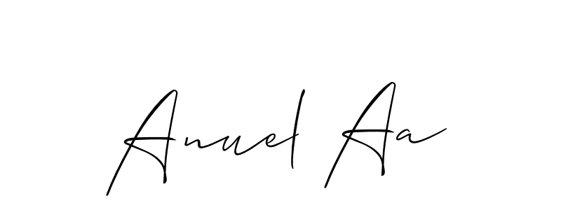 It looks lik you need a new signature style for name Anuel Aa. Design unique handwritten (Allison_Script) signature with our free signature maker in just a few clicks. Anuel Aa signature style 2 images and pictures png