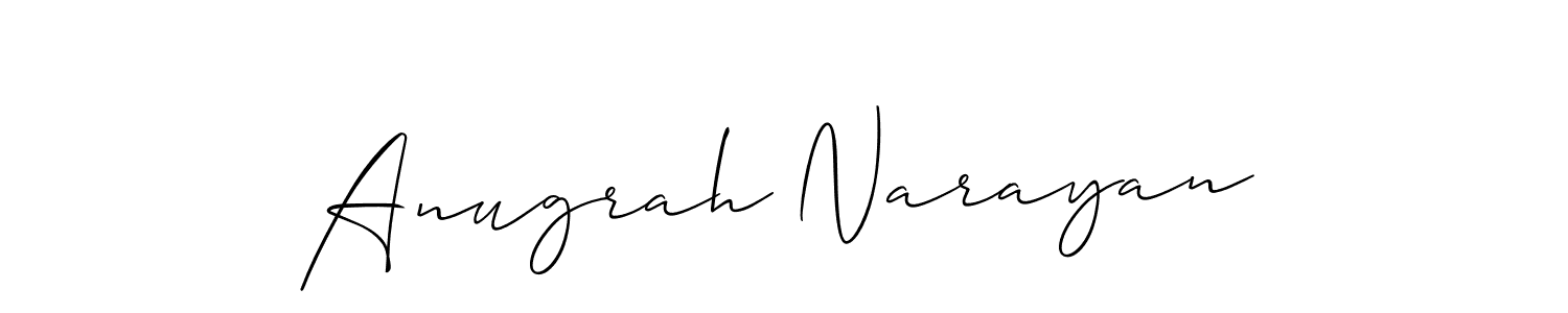 Create a beautiful signature design for name Anugrah Narayan. With this signature (Allison_Script) fonts, you can make a handwritten signature for free. Anugrah Narayan signature style 2 images and pictures png