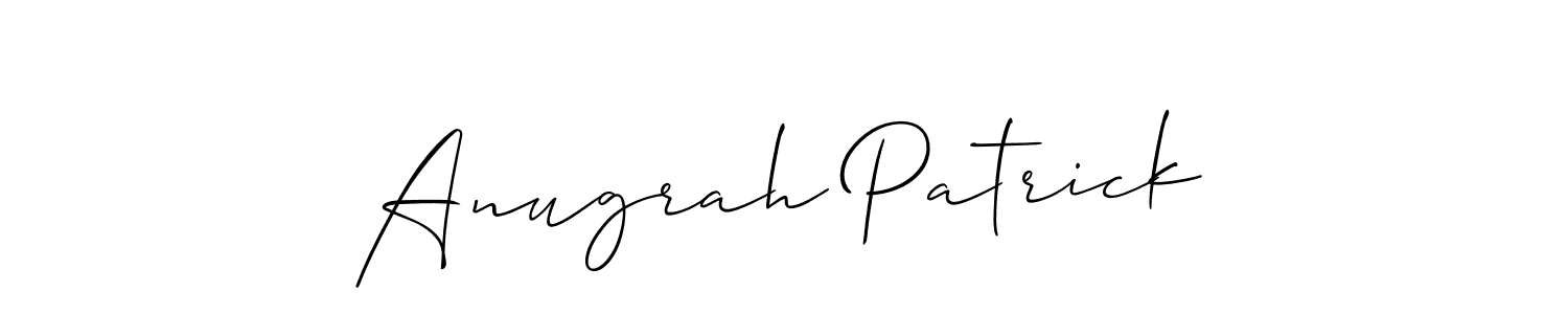 Also You can easily find your signature by using the search form. We will create Anugrah Patrick name handwritten signature images for you free of cost using Allison_Script sign style. Anugrah Patrick signature style 2 images and pictures png