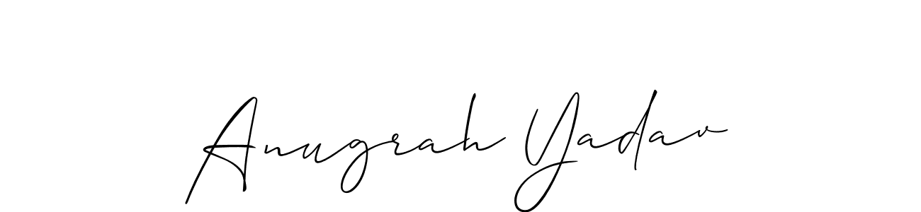 How to make Anugrah Yadav signature? Allison_Script is a professional autograph style. Create handwritten signature for Anugrah Yadav name. Anugrah Yadav signature style 2 images and pictures png