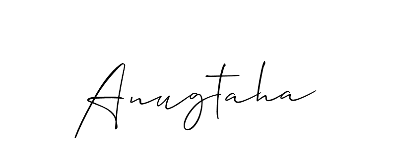 Also You can easily find your signature by using the search form. We will create Anugtaha name handwritten signature images for you free of cost using Allison_Script sign style. Anugtaha signature style 2 images and pictures png
