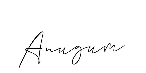Make a beautiful signature design for name Anugum. With this signature (Allison_Script) style, you can create a handwritten signature for free. Anugum signature style 2 images and pictures png