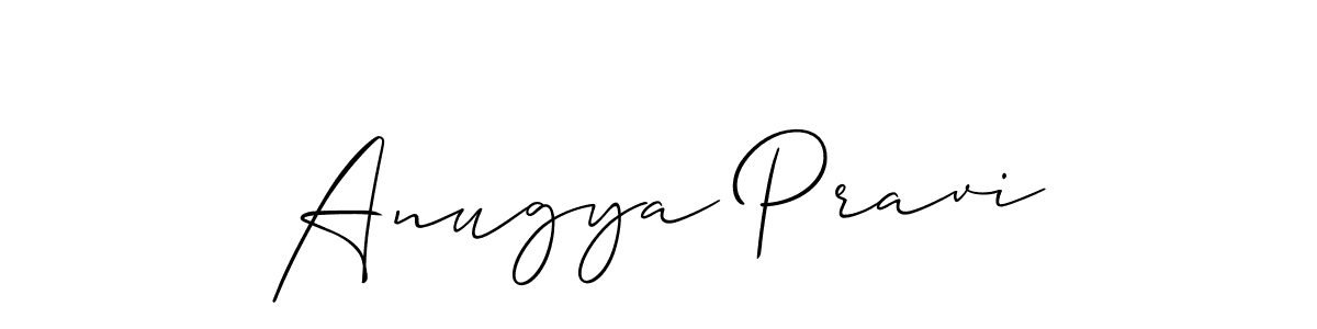 Design your own signature with our free online signature maker. With this signature software, you can create a handwritten (Allison_Script) signature for name Anugya Pravi. Anugya Pravi signature style 2 images and pictures png