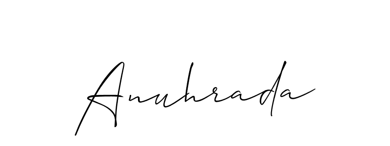 Best and Professional Signature Style for Anuhrada. Allison_Script Best Signature Style Collection. Anuhrada signature style 2 images and pictures png