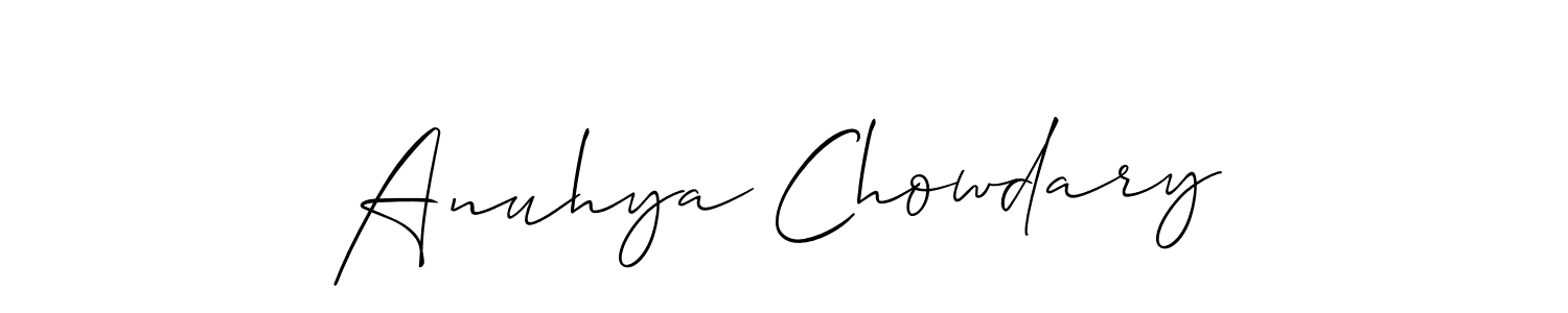 Once you've used our free online signature maker to create your best signature Allison_Script style, it's time to enjoy all of the benefits that Anuhya Chowdary name signing documents. Anuhya Chowdary signature style 2 images and pictures png