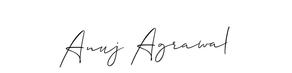 It looks lik you need a new signature style for name Anuj Agrawal. Design unique handwritten (Allison_Script) signature with our free signature maker in just a few clicks. Anuj Agrawal signature style 2 images and pictures png