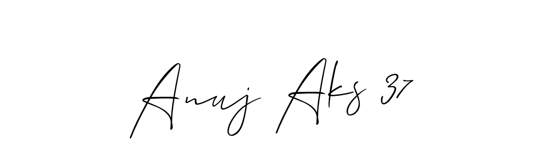 Create a beautiful signature design for name Anuj Aks 37. With this signature (Allison_Script) fonts, you can make a handwritten signature for free. Anuj Aks 37 signature style 2 images and pictures png