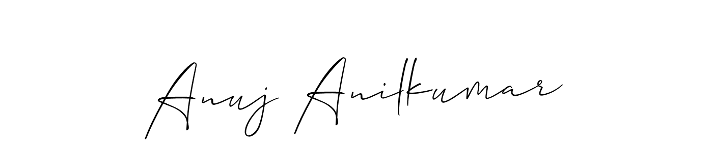 Also we have Anuj Anilkumar name is the best signature style. Create professional handwritten signature collection using Allison_Script autograph style. Anuj Anilkumar signature style 2 images and pictures png
