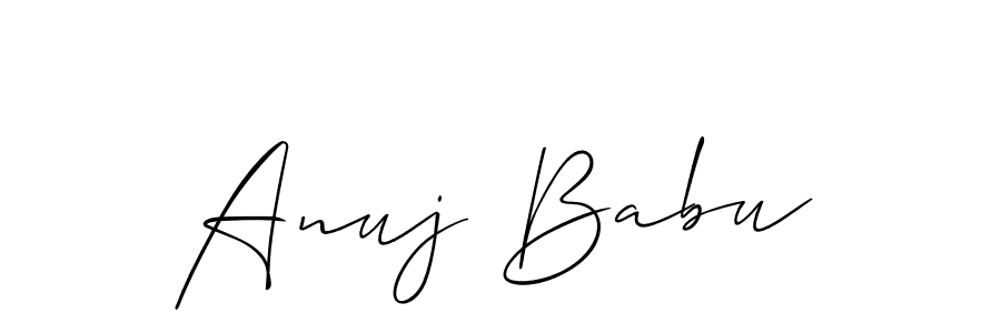 You should practise on your own different ways (Allison_Script) to write your name (Anuj Babu) in signature. don't let someone else do it for you. Anuj Babu signature style 2 images and pictures png