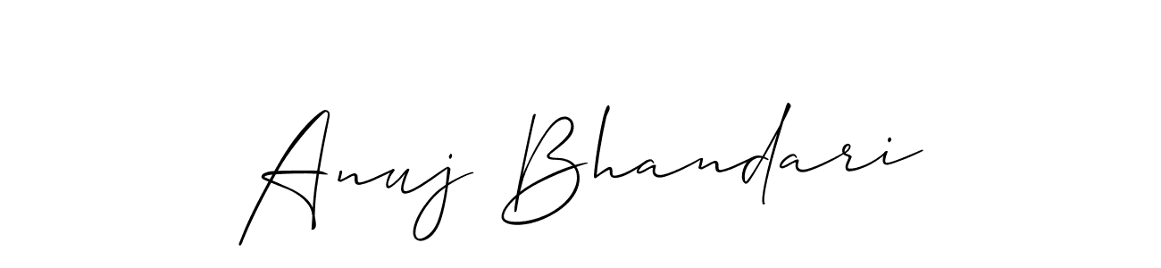 Best and Professional Signature Style for Anuj Bhandari. Allison_Script Best Signature Style Collection. Anuj Bhandari signature style 2 images and pictures png