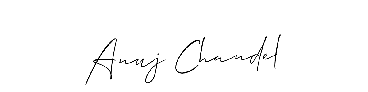 How to make Anuj Chandel name signature. Use Allison_Script style for creating short signs online. This is the latest handwritten sign. Anuj Chandel signature style 2 images and pictures png