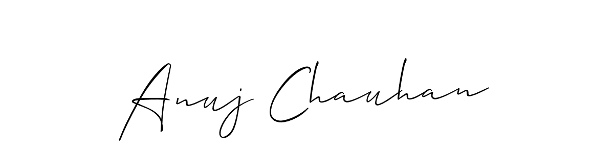 Use a signature maker to create a handwritten signature online. With this signature software, you can design (Allison_Script) your own signature for name Anuj Chauhan. Anuj Chauhan signature style 2 images and pictures png