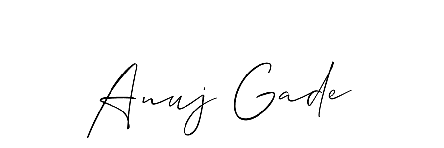 How to Draw Anuj Gade signature style? Allison_Script is a latest design signature styles for name Anuj Gade. Anuj Gade signature style 2 images and pictures png