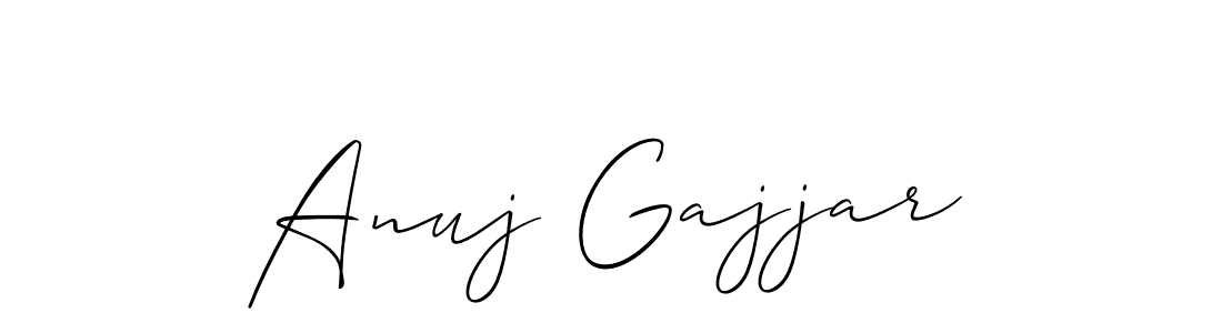 if you are searching for the best signature style for your name Anuj Gajjar. so please give up your signature search. here we have designed multiple signature styles  using Allison_Script. Anuj Gajjar signature style 2 images and pictures png