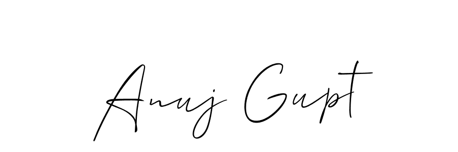 Anuj Gupt stylish signature style. Best Handwritten Sign (Allison_Script) for my name. Handwritten Signature Collection Ideas for my name Anuj Gupt. Anuj Gupt signature style 2 images and pictures png